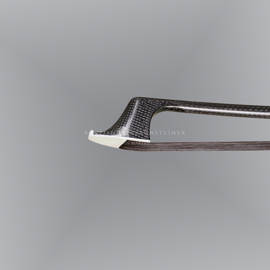 Tip of Müsing Double Bass bows in carbon fibre